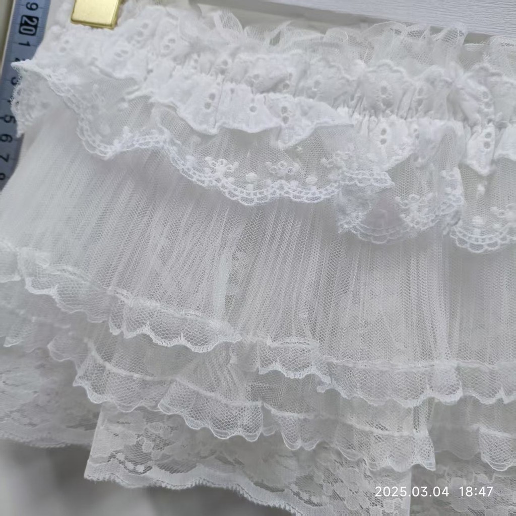 Milyfashion    Váy xếp tầng  Ren  Chân váy  Chân váy  Thắt dây