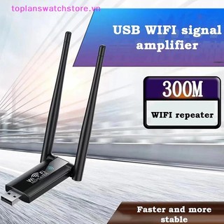 Toplanswatchstore 300Mbps 2.4G USB Bộ mở rộng bộ lặp WiFi không dây Bộ định tuyến Bộ khuếch đại tín hiệu WiFi Bộ tăng cường Wi-Fi tầm xa Điểm truy cập VN