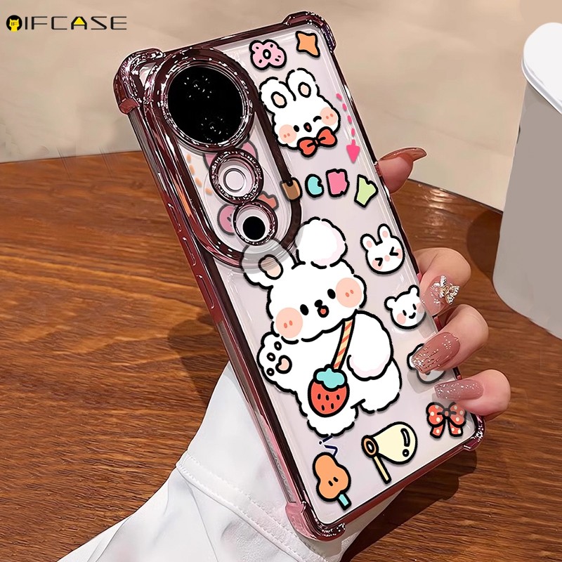 Dành Cho OPPO Reno 15 Pro Mini Find X9 X8 A6 Pro Ultra 15F F FS 15C C X8s Plus F31 GT Max A6x Reno15 Ốp Điện Thoại Gấu Dễ Thương Thỏ Dâu Anh Đào Hoa Hoạt Hình Vỏ