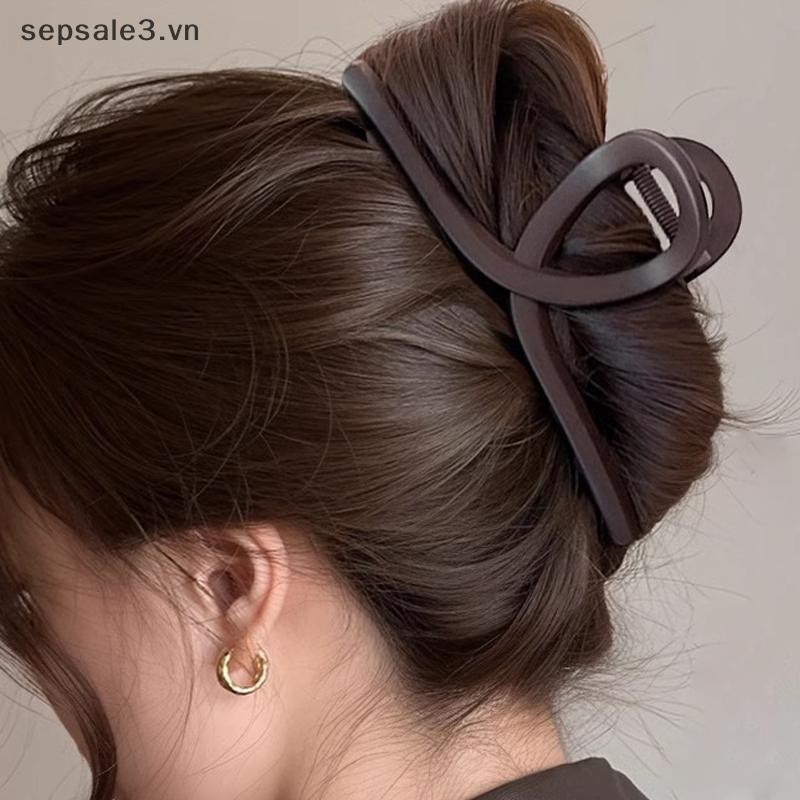 # sepsale # Kẹp Tóc Acrylic Thời Trang Cho Nữ Bé Gái Kẹp Lớn Ngọt Ngào Đa Năng Vuốt Tóc Màu Trơn Phụ Kiện Tóc Quà Tặng.
