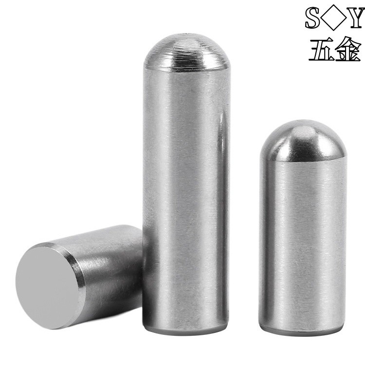 (((M3-M10) Thép không gỉ 304 Đầu tròn nguyên khối Pin định vị đầu bóng Pin rắn Con lăn móng tay Đầu tròn Pin hình trụ Pin đầu tròn Pin đầu tròn Móng tay Φ 3Φ 4 Φ 5Φ 6Φ 8 Φ 10