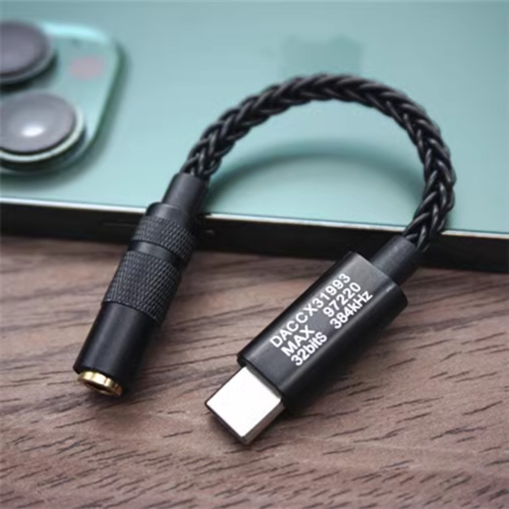 Bộ khuếch đại âm thanh kỹ thuật số CX31993 + 97220 Chip kép Type-c-3.5mm AMP Bộ chuyển đổi âm thanh HiFi PCM 32Bit / 384kHz Tai nghe DAC