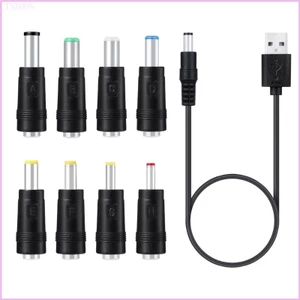 Cinna 8 trong 1 5V USB sang DC 5 5x2 1mm Cắm Dây Sạc Cho Quạt Loa Router LED