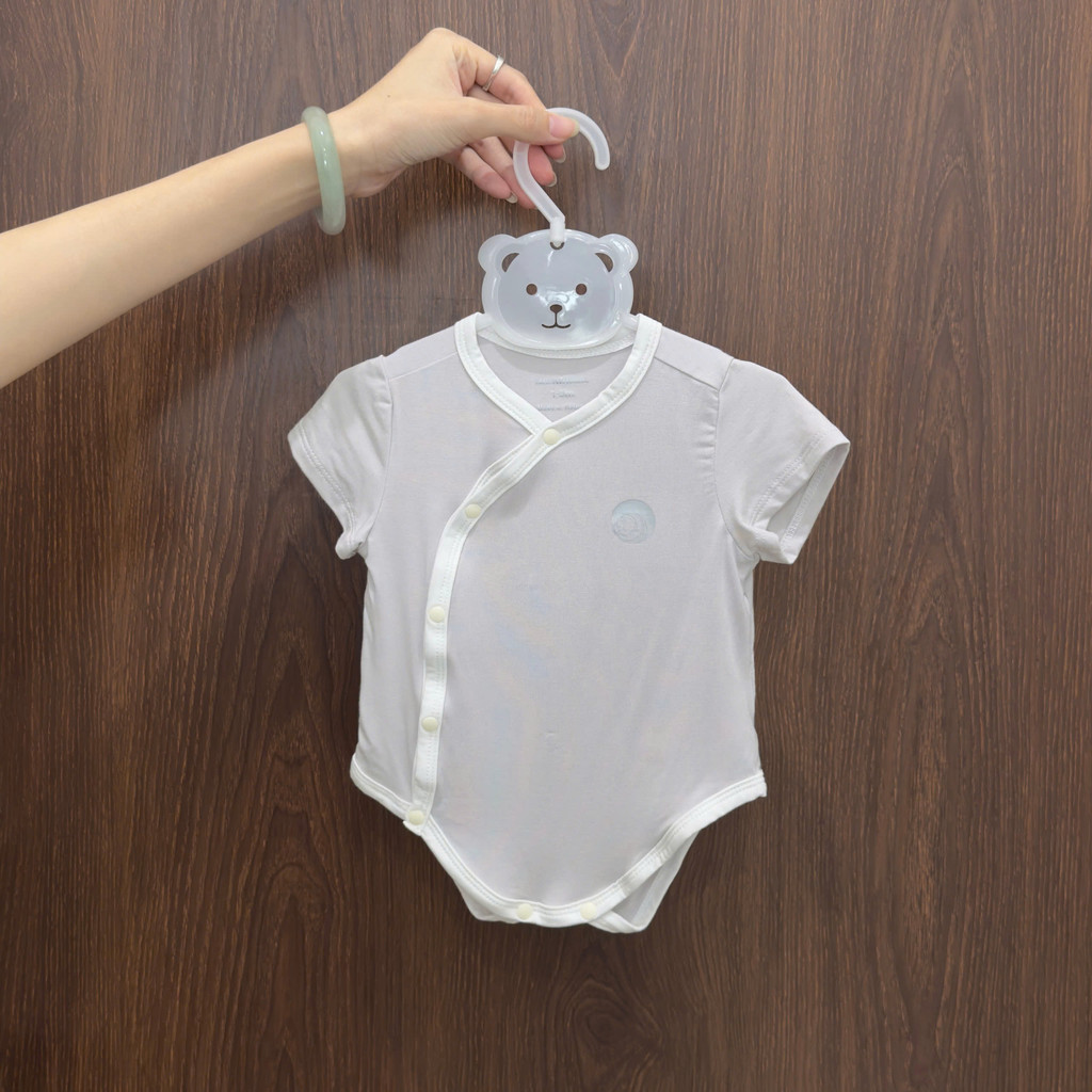 Body Chip Cộc Tay Sơ Sinh Anminaza Vạt Chéo Vải Sợi Tre Cao Cấp Co Dãn Thoáng Mát Và Mềm Mịn - Hàng Chính Hãng AMI0357-1