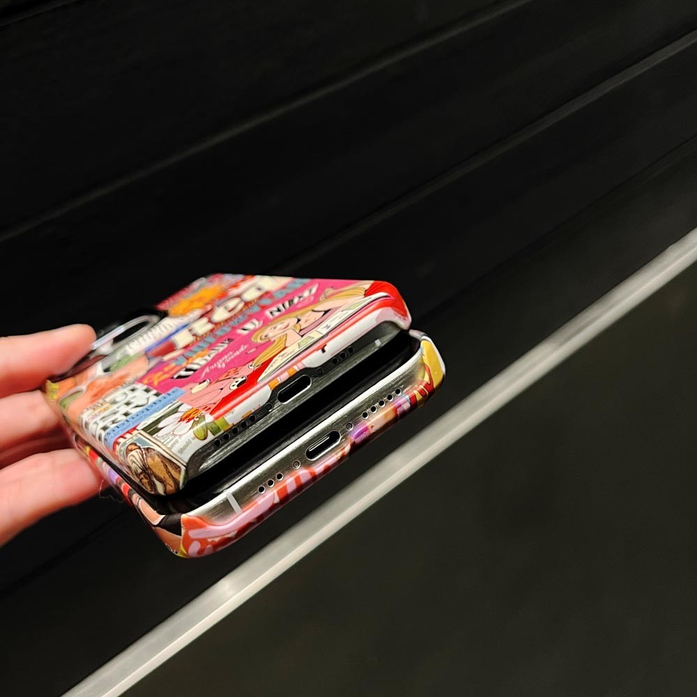 Ốp lưng cứng Tương thích với iPhone 13 13Pro 13ProMax 14 14Pro 14ProMax 15 15Pro 15ProMax 16 16Pro 16ProMax Ốp nam châm họa tiết biếm họa