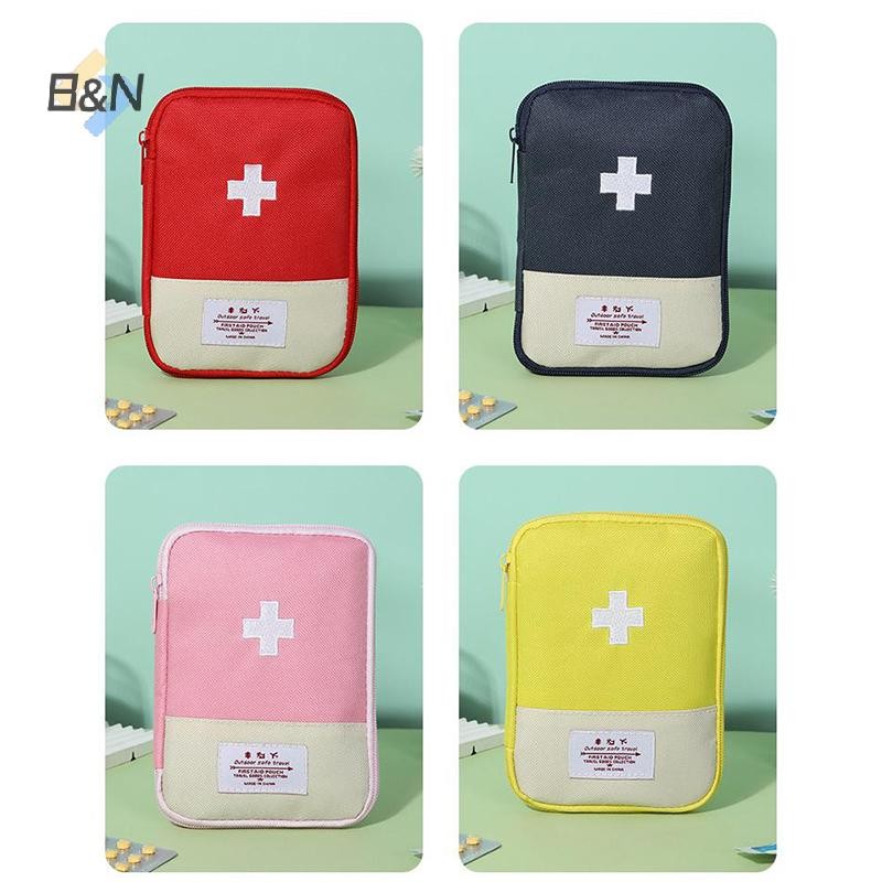 B & N 1 Túi đựng thuốc di động Bộ dụng cụ sơ cứu du lịch Túi đựng thuốc Túi lưu trữ Bộ dụng cụ sinh tồn Hộp thuốc Cắm trại khẩn cấp ngoài trời.