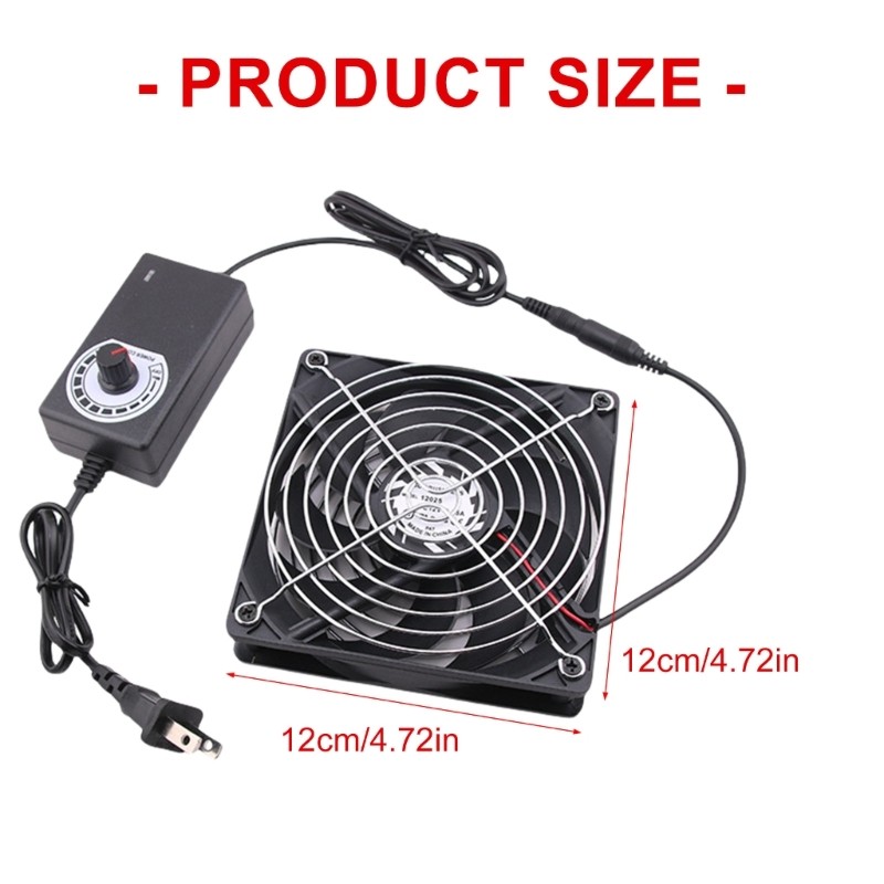 Cinna Có Thể Điều Chỉnh Tốc Độ 120mm 220V 240V Quạt 2750RPM Ốp Lưng Quạt Để Làm Mát PC Và Laptop