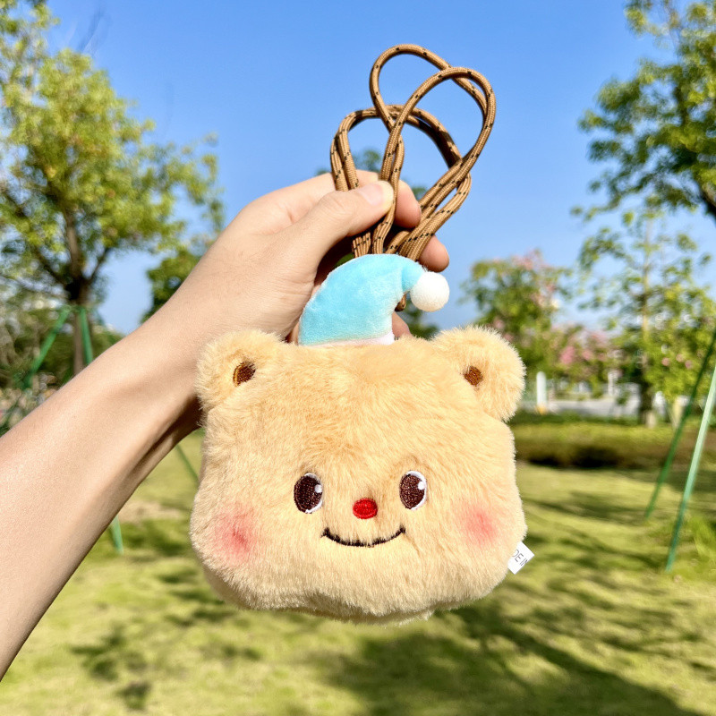 [Aria] Ví đựng tiền hình gấu bơ, hộp đựng tai nghe cho sinh viên, quà tặng mặt dây chuyền