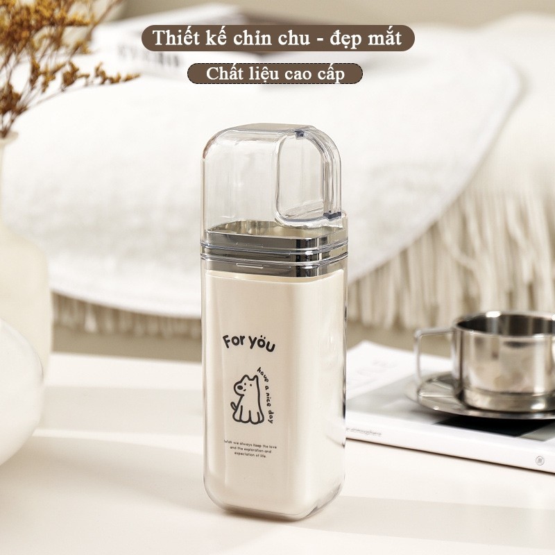 Hộp đựng kem đánh răng du lịch,bộ cốc đánh răng du lịch nhỏ gọn tiện lợi cầm tay mang đi - FE123