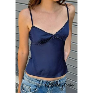 Nữ Camisoles Ren Viền Cổ Chữ V Thường Ngày Xe Tăng Áo Thời Trang Mùa Hè Không Tay Áo Dạo Phố
