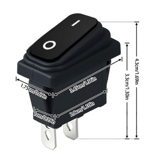 JOJO Công tắc chống nước công nghiệp trên Rocker 2 cực 250V 16A Thiết bị đầu cuối phẳng Công tắc Loại thuyền cho các môi trường khác nhau