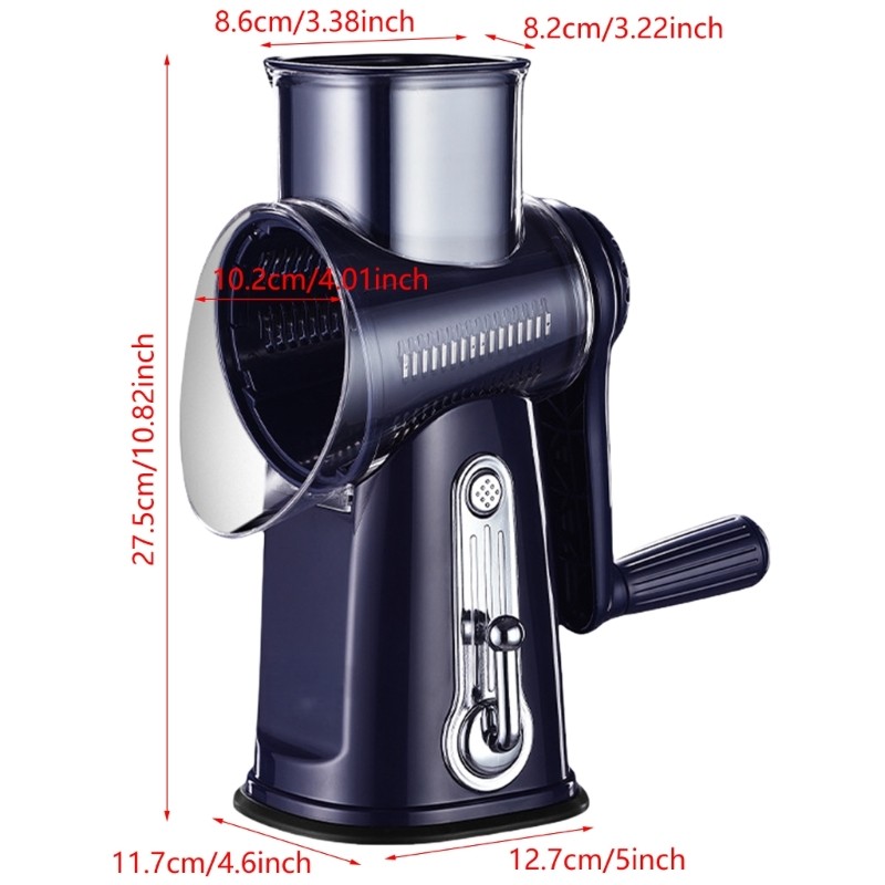 SHI Kitchen Fruit Grater và Cheese Shredder Máy thái rau củ thủ công có tay cầm