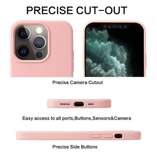 Ốp Silicon Lỏng Cho iPhone 16 E 16 15 14 13 12 11 Pro Max Plus Full Logo Cover Cho iPhone 15 Plus 13 12 11 Ốp Lưng