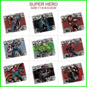 Gc2 Marvel series Người Nhện Batman Siêu Nhân Người Sắt Ví Ngắn In Hình Hoạt Hình Túi Đựng Thẻ Dành Cho Nam Nữ CG2