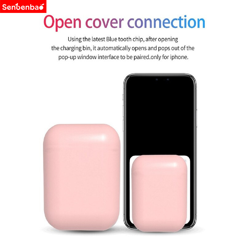 Tai nghe Bluetooth Senbenbao mini i12TWS tws Độ trễ thấp V5 Chống nước cảm ứng tuyệt vời ENC Cách âm vật lý phù hợp cho bé trai và bé gái Quà tặng chơi game ngoài trời cho tất cả các điện thoại