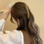 Kẹp chuối NKSFX, Kẹp tóc đội đầu màu trơn, Giá đỡ đuôi ngựa mờ chống trượt dọc cho bé gái