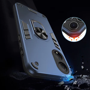 Dành cho Honor X7 Vỏ giáp chắc chắn có giá đỡ nhẫn Vỏ bảo vệ chân đế