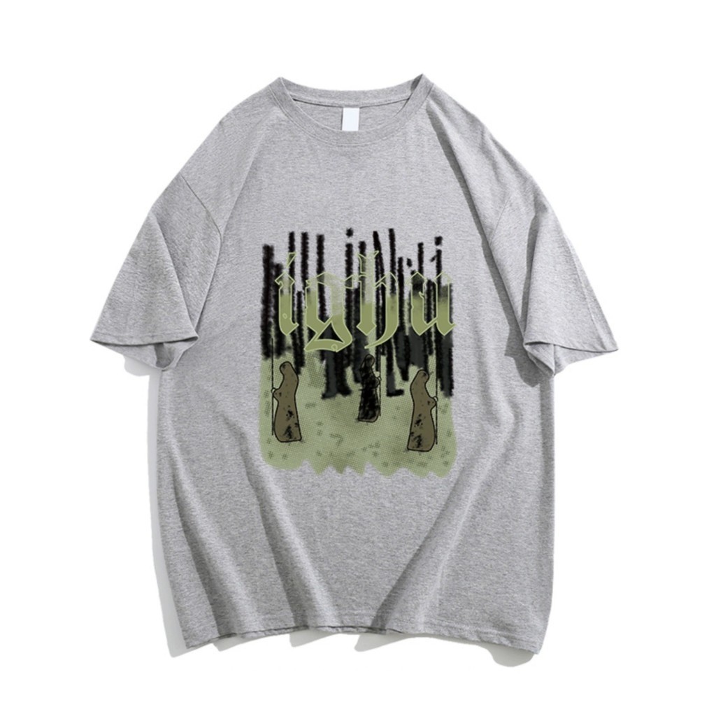 Suxi - Retro In Hình Thời Trang Mùa Hè Mới Thời Trang Cổ Tròn Đa Năng Áo Thun Nữ Tay Ngắn 240427