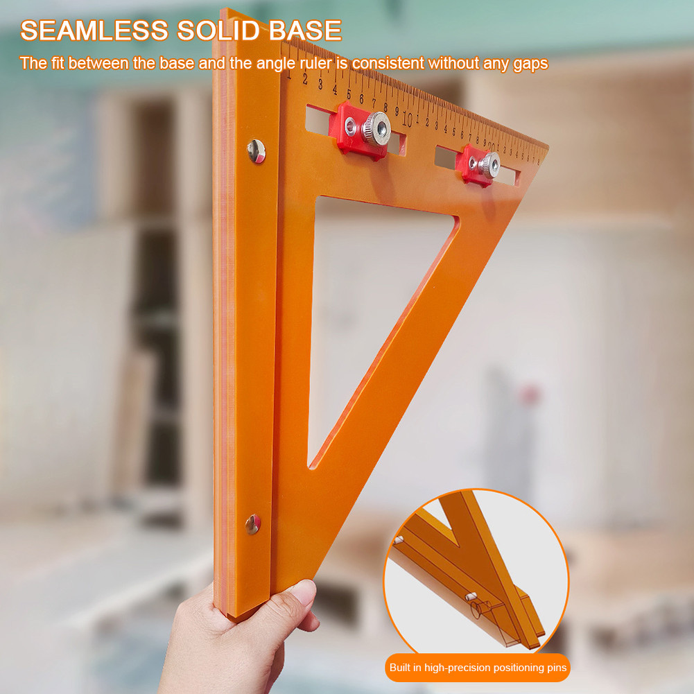 Thước tam giác chế biến gỗ có lỗ đục lỗ Thước đo cường độ cao cho thợ mộc