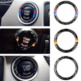 Lookshow Xe Khởi Động Trang Trí Vòng Tròn Decal Dán Khởi Động Động Cơ Nút Một Cú Bấm Cho Xe BMW 3 Series E90 E92 E93 320i Z4 E89 2009-2012 O4S8