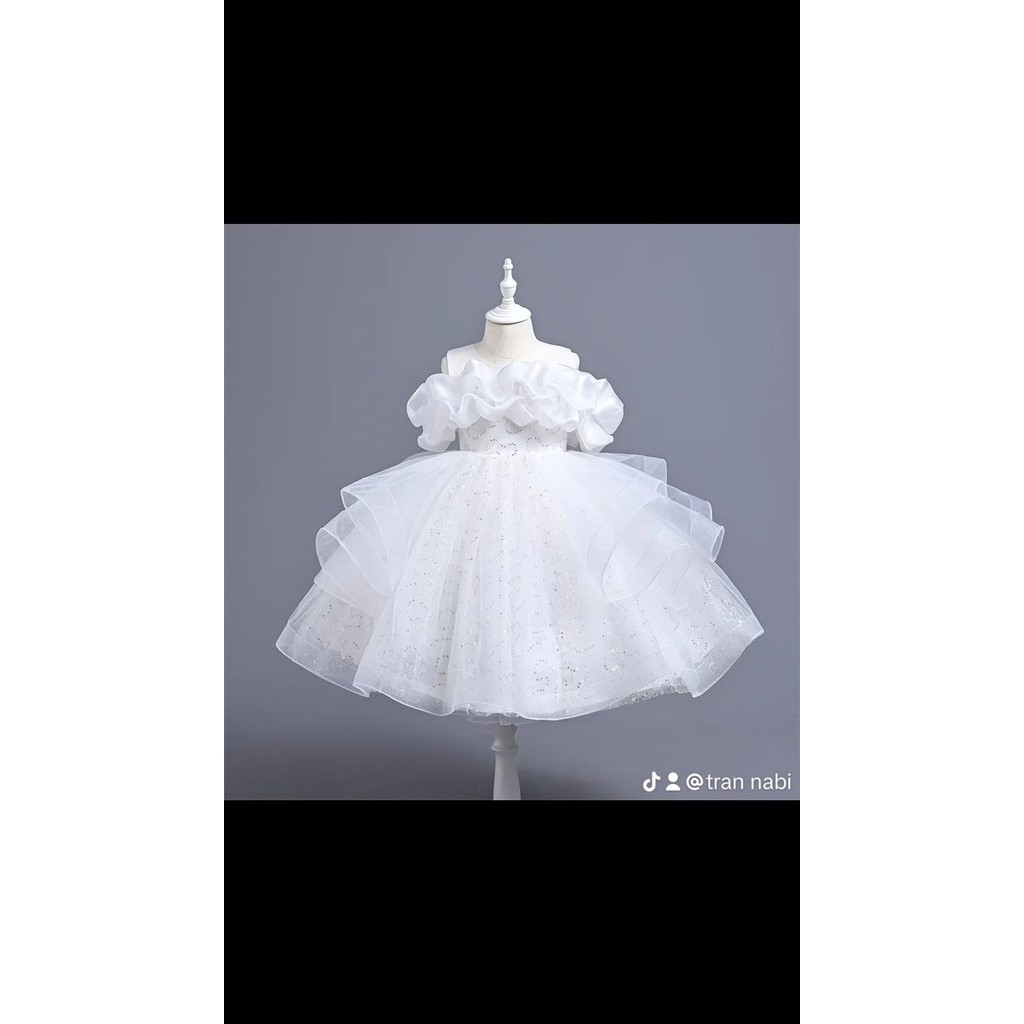 Váy Công Chúa Bé Gái , váy cho bé gái tay bèo tiểu thư từ 8-47kg ( mã 024 )