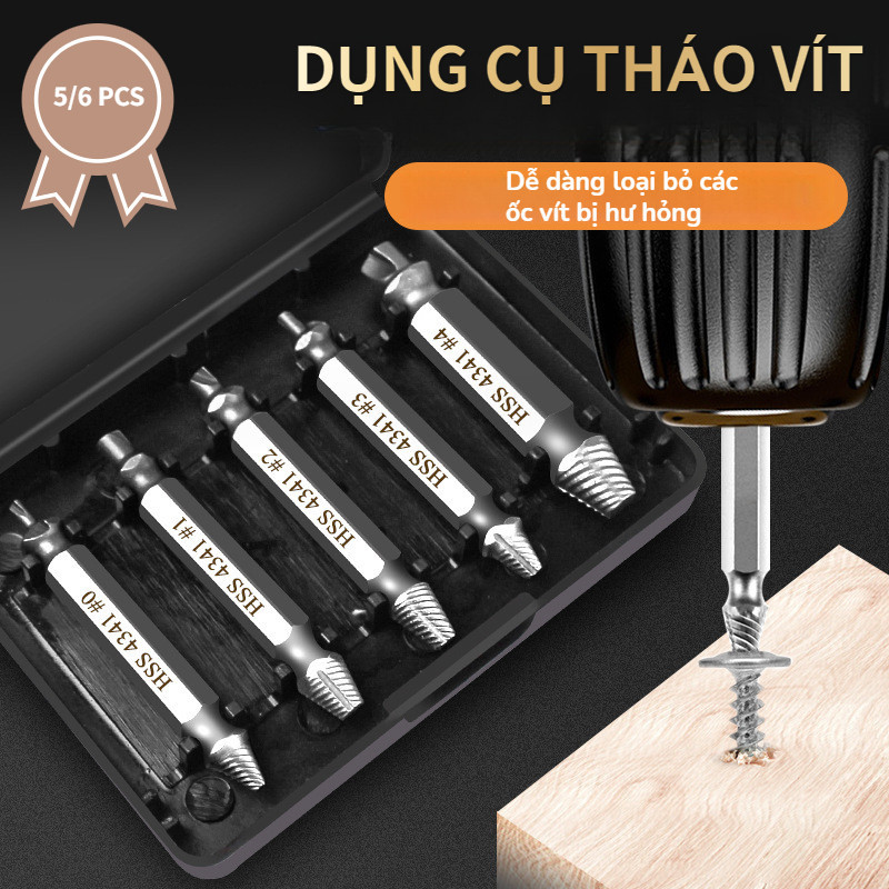 Dụng Cụ Nhổ Vít Hai Đầu, Bộ Nhổ Vít Gãy Đầu, Dụng Cụ Nhổ Răng Trượt Vít Hai Đầu,Loại Bỏ Các Ốc Vít Bị Hư Hỏng