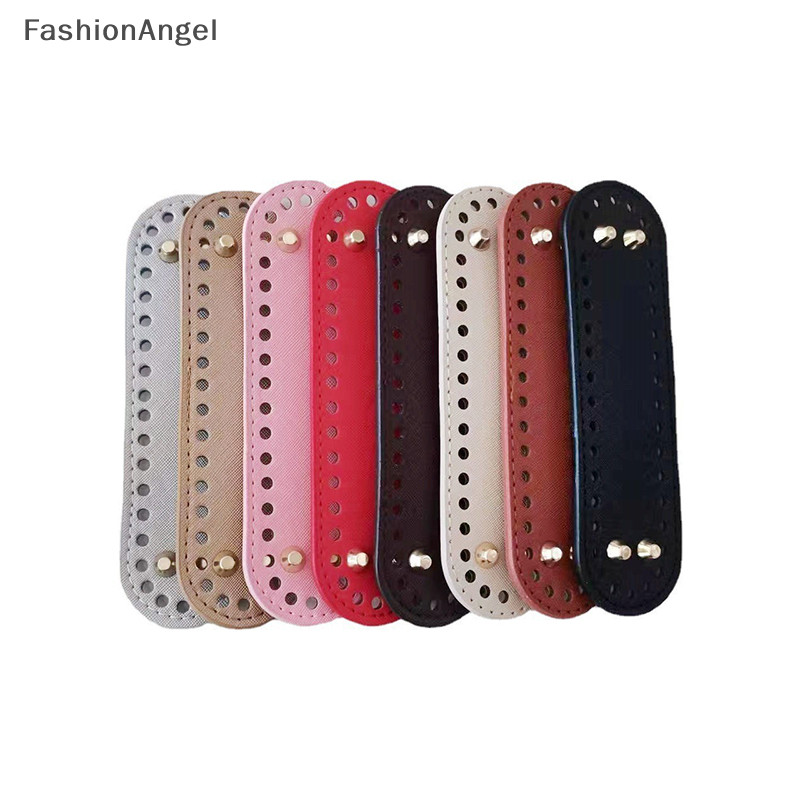 FashionAngel 1 Túi Linh Kiện Đáy Dài Cho Túi Dệt Kim Đế Da Handmade Có Lỗ DIY Móc Phụ Kiện TH