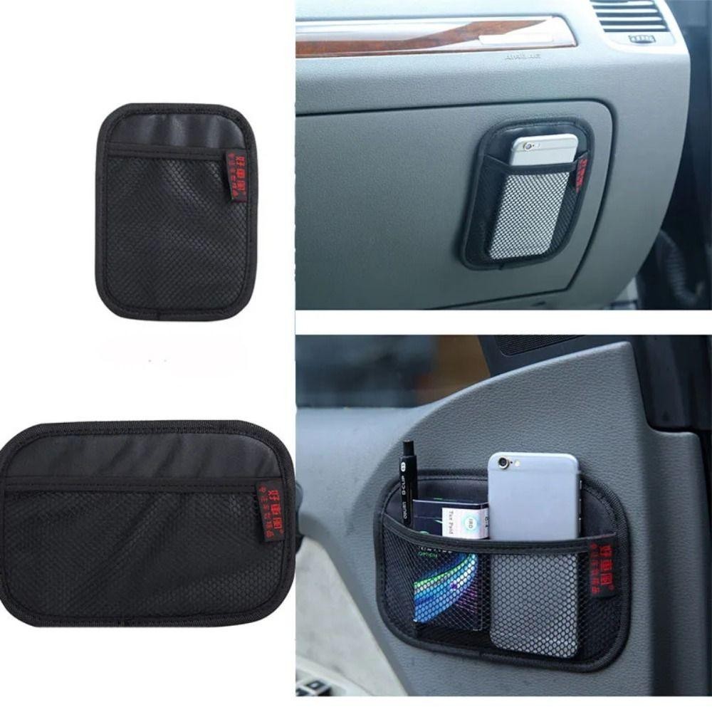 Túi đựng đồ MONOSTYLE, Hộp đựng xe bằng vải đen, Túi đựng điện thoại di động đa năng đa năng cho ô tô