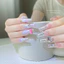 Móng tay nghệ thuật Kim sa lấp lánh Phụ kiện cô gái ngọt ngào lấp lánh Đồ dùng làm móng tay Nhãn dán đầy màu sắc Trang điểm Đề can DIY Trang trí {VN}