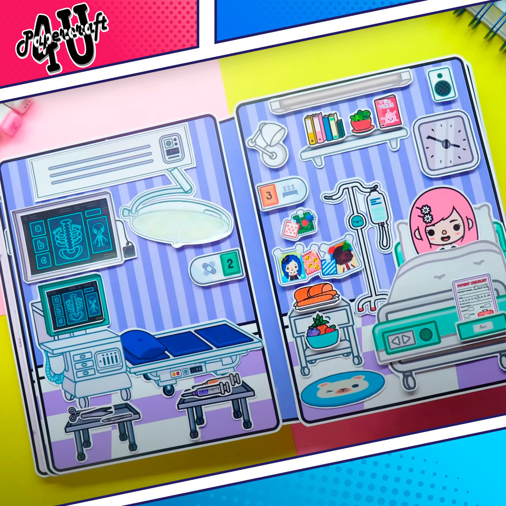 ĐỒ CHƠI NGÔI NHÀ BÚP BÊ GIẤY CẮT THỦ CÔNG DIY - TOCA LIFE WORLD -  MẪU TA054 đồ chơi bé gái squishy giấy đồ chơi giấy