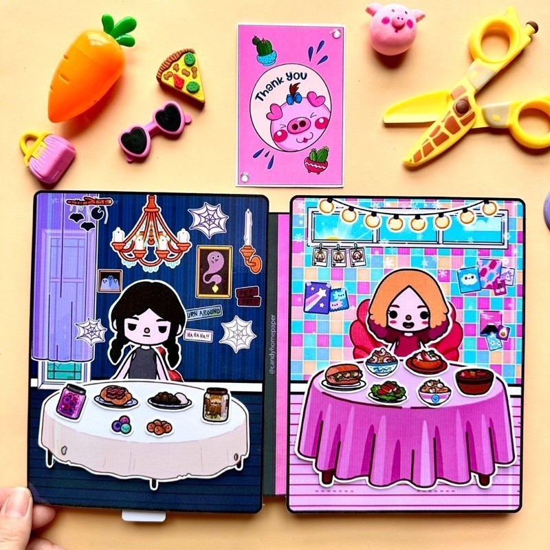 toca life world Book Toka vào thứ Tư và Phù Thủy ngôi nhà búp bê ngôi nhà búp bê giấy ngôi nhà giấy nhà của beauty.hol