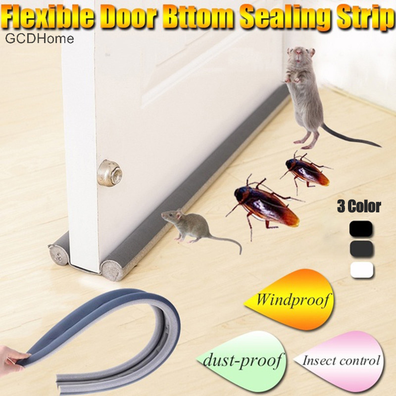 Gcdhome Dải niêm phong đáy cửa linh hoạt Giảm tiếng ồn Bảo vệ bụi gió HOT