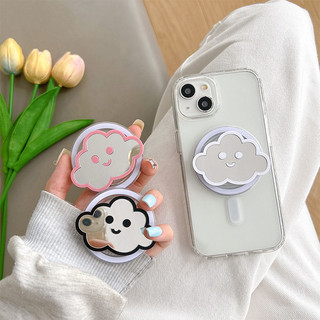 Giá đỡ điện thoại từ tính tròn gương đám mây cho vỏ Magsafe và IPhone 15 14 13 12 Pro Max 14 Plus có thể gập lại Pop Ring Grip Giá đỡ bàn co giãn Màu p4