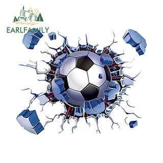 EARLFAMILY 13cm World Cup Bóng Đá Dễ Thương Xé Xe Miếng Dán Thời Trang Câu Cá Hộp Làm Mát Máy Tính JDM Vinyl Chống Thấm Nước Decal Chống Nắng Kiểu Dáng Xe