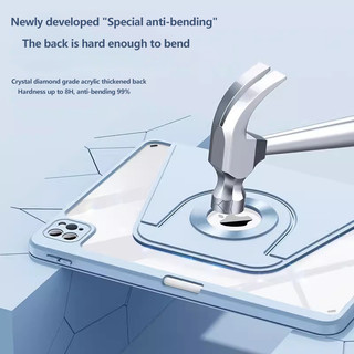 Ốp lưng Acrylic chia đôi có thể tháo rời từ tính cho iPad 11th 2025 11 inch A16 Air 11 M3 Air7 Air 13 Air6 Pro 11 Air 5 4 3 Pro 2 1 10th 10.9 10.2 9.7 Mini 6 Pro 12.9 13