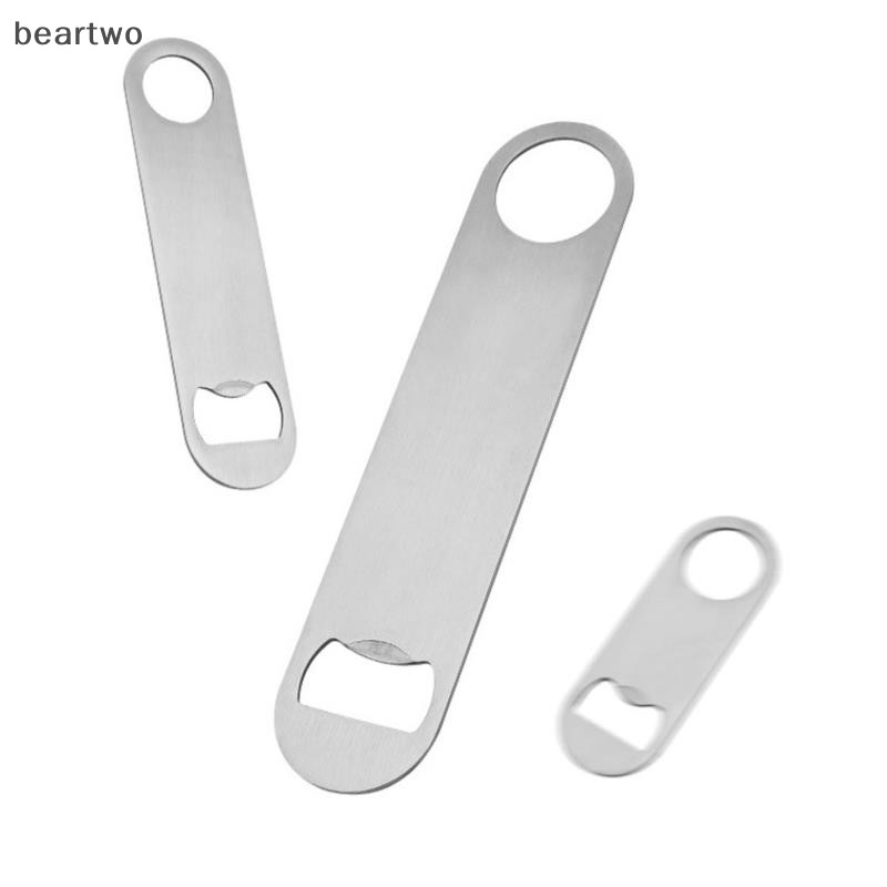 < Beartwo > Dụng cụ mở nắp chai bia bền Mini bằng thép không gỉ Dụng cụ mở nắp chai tốc độ phẳng Đẹp