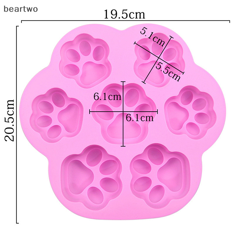 < Beartwo > Khuôn Silicon Đáng Yêu Paw Xà Phòng Fondant Trang Trí Hình Silikon Khuôn Đẹp