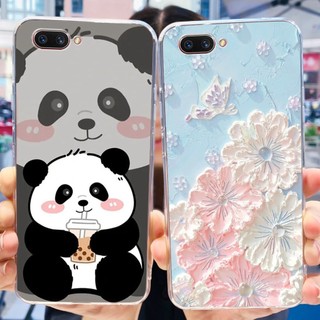 Ốp điện thoại TPU silicon mềm hình gấu trúc hình mèo dễ thương cho OPPO A3s A5 AX5 A12e CPH185
