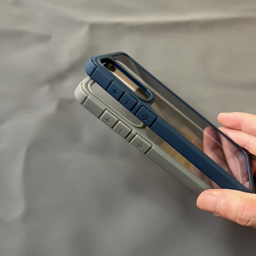 Ốp Điện Thoại Giáp Ngắn Gọn Cho IPhone 15 14 13 12 11 Promax Plus 13 12 Mini XSMAX XR XS 8 7 Bảo Vệ Camera Vỏ Điện Thoại Cứng Trong Suốt Chống Sốc