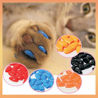[Baystar] 20 Chiếc Pet Dog Cat Paw Claw Chống Trầy Xước Vỏ Bảo Vệ Móng Tay Silicon Mềm