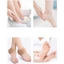 Vỏ bảo vệ gót chân PYCOU, Tất gót chân bằng vải Polyester dưỡng ẩm, Sửa chữa da chất lượng cao Silicone Fasciitis Hỗ trợ miếng đệm giày Chăm sóc bàn chân