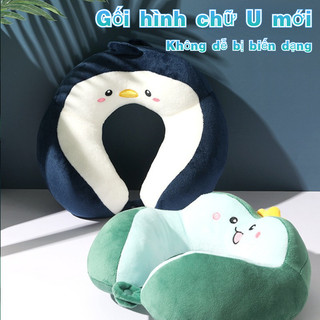 Gối tựa đầu ô tô gối hình chữ u hoạt hình gối cổ bướu PP cotton thêu tinh tế gối hình chữ u gối đồng hành lái xe
