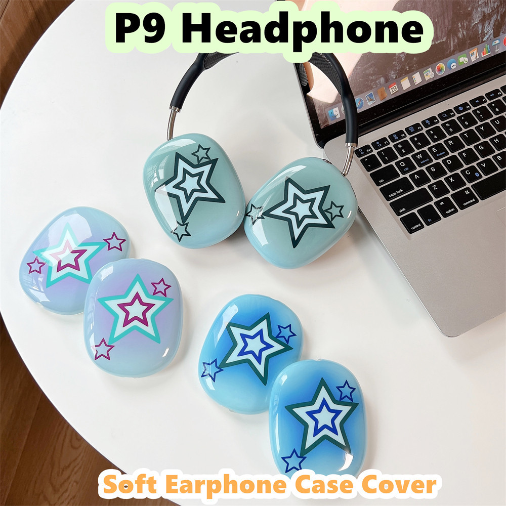 [Ngôi sao tương lai] Dành cho vỏ tai nghe P9 Dopamine Pentagram TPU Vỏ tai nghe silicon mềm NO.4