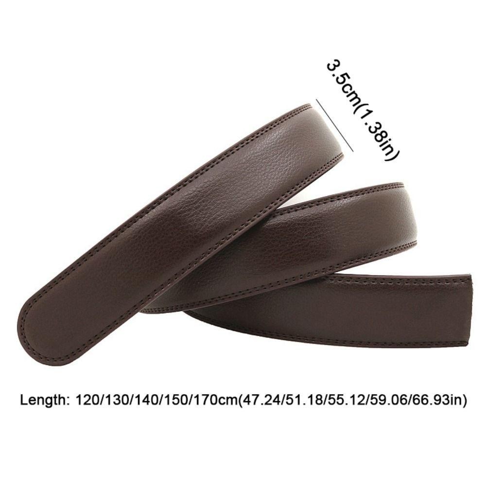 Thắt lưng da MERIGGIARE, Thay thế chiều rộng 3,5cm Không có đai khóa, Plus Size Craft DIY Dây khóa tự động Body