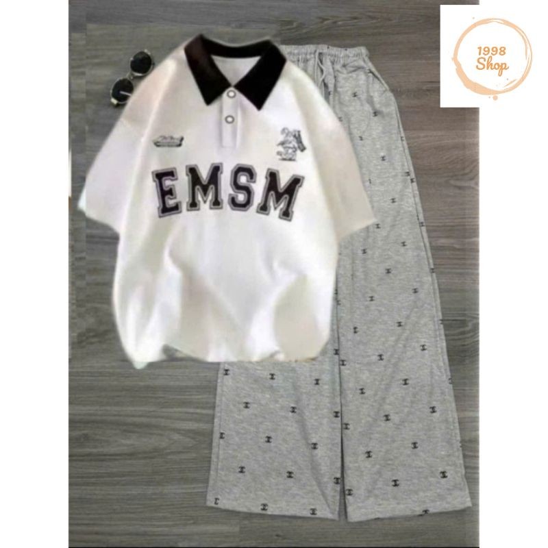 Q xám+polo EMSM trắg