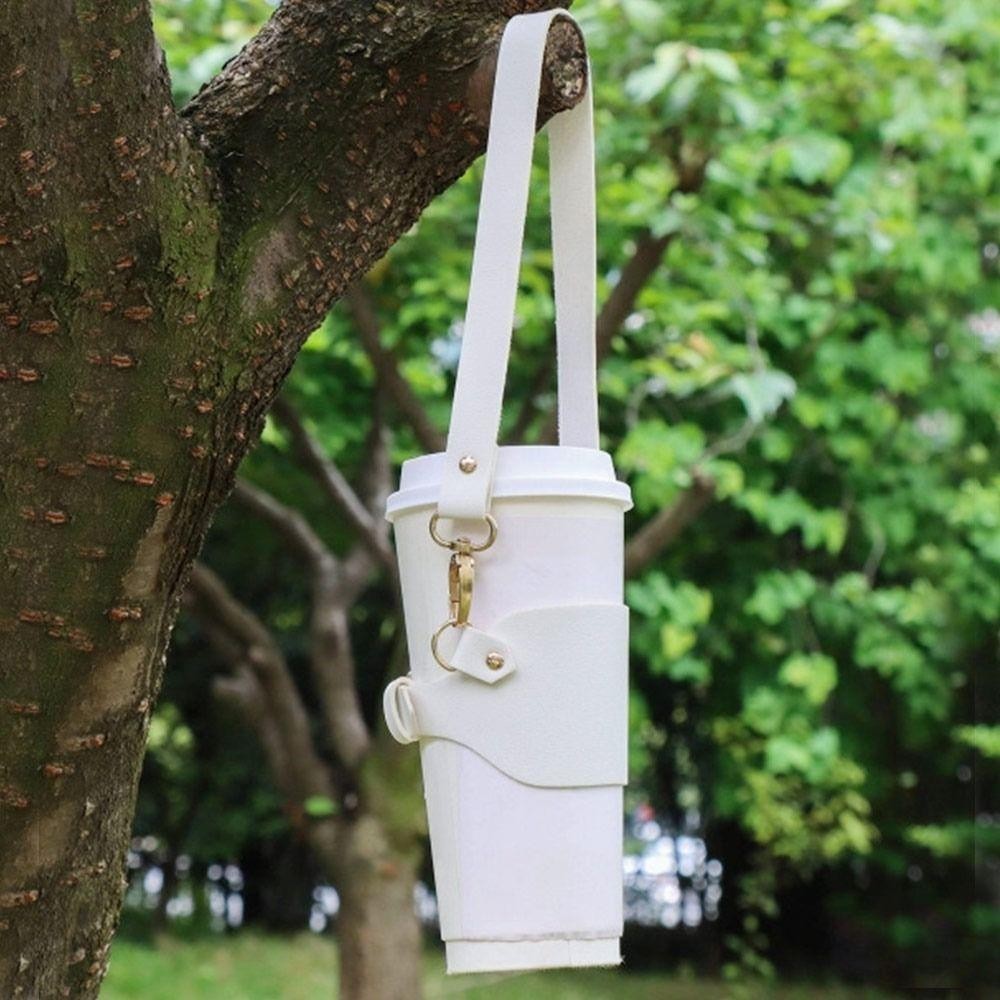 Dây đeo cốc nước CATIYAHA, Dây giữ cốc cách nhiệt du lịch, Dây đeo chai nước cầm tay bằng da PU cầm tay sáng tạo