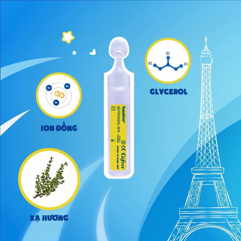 Mô tả Combo Fysoline Vàng 20 Ống + Xanh 20 Ống Hỗ Trợ Giảm Viêm Mũi, Sổ Mũi Cho Bé - 2