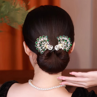 Phụ Nữ Con Công Tóc Bun Con Lăn Chống Trơn Trượt Xoắn Kẹp Tóc Kẹp Tóc