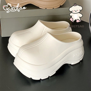 Xixitiao Phong Cách Mới Đơn Giản Giày Bốt Thời Trang Bé Gái eva Ngoài Trời Đế Dày Dép Thoải Mái
