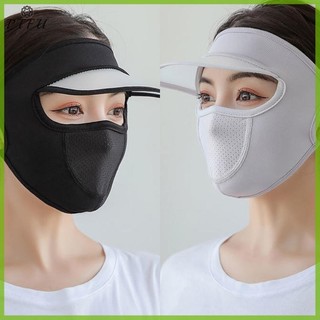 Ptfu Nữ Mỏng Thoáng Khí Ice Silk Cổ Dài Full Face Mask Mùa Hè Mới
